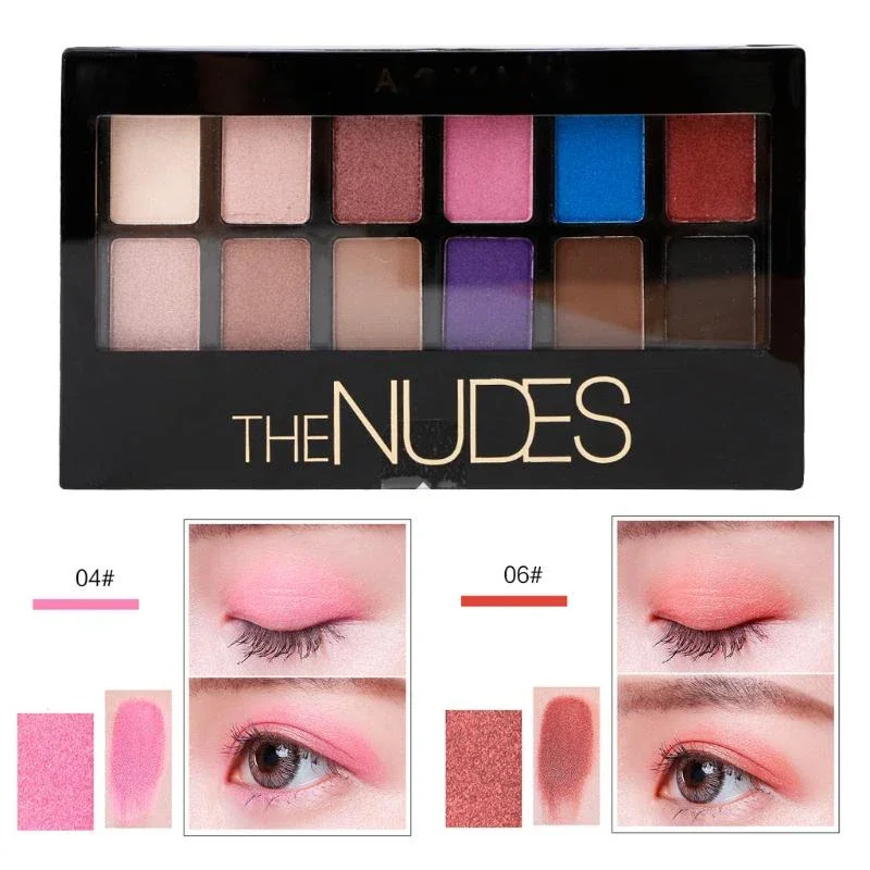 12 Colors Matte Eyeshadow Palette Professional Cosmetic Makeup Palette Brighten Long Lasting Eye Shadow Palette Eye Pallete