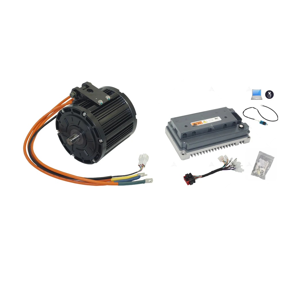 

QS MOTOR QS138 3000W 72V 100KPH Electric Motor With Em150-2sp 72v 150a Controller New Mid Drive Motor Sprocket For Qs Mid-D