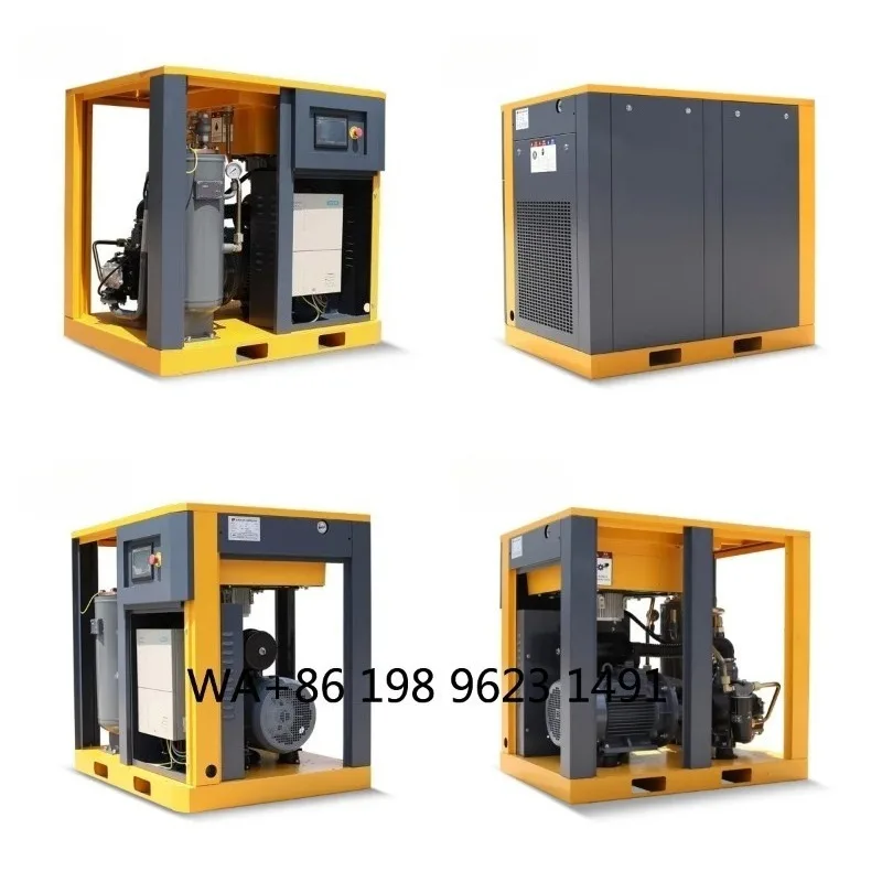 30HP 22KW IP54 Mute Screw Air Compressor Permanent Magnet VFD With Large Tank CE ASME Industrial Air Compressor