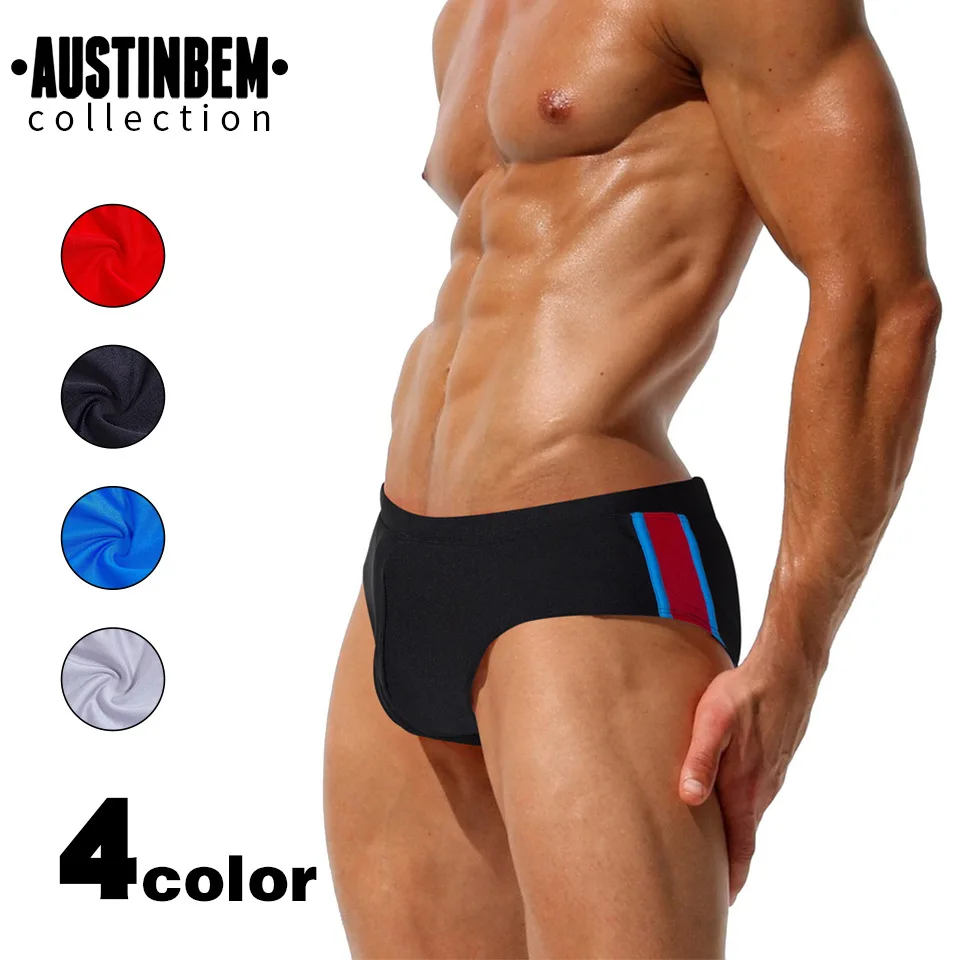 

Austinbem Men Fashion Swimming Trunks Summer Slim Fit Swimsuit Boy Swim Suits Boxer