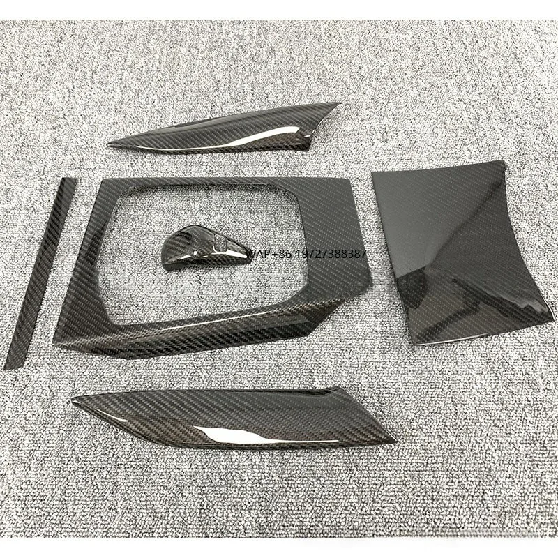 

High Quality Real Carbon Fiber Panel Car Center Console Gear Shift Frame for New 3 Series 320 325 4 Series M3 M4 G20 G28