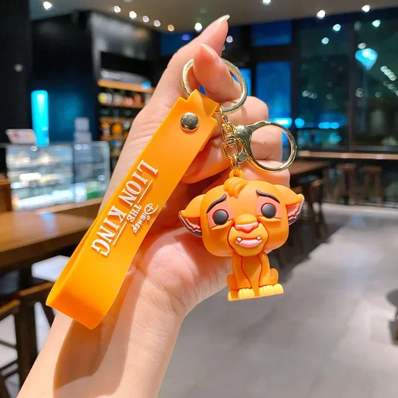 Animal Cartoon Action Figure 3D Cartoon Lion King Keychain Pendant Simba Doll Bags Keychain Promotion