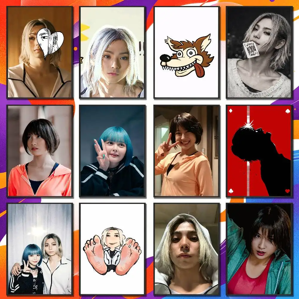 For Alice in Borderland Chishiya Usagi Yuzuha Poster Cover Wall Murals Home Custom Self-adhesive Decoration Sticker Playbill