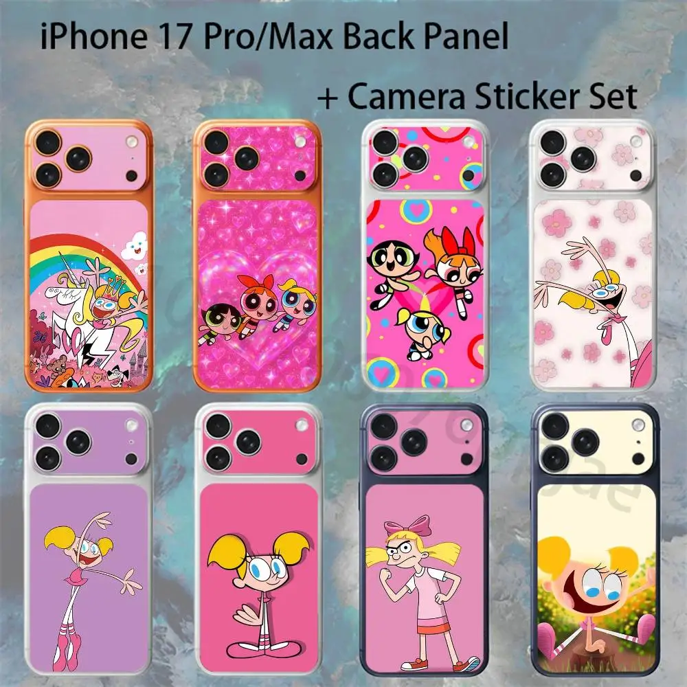 

Dee Dee For iPhone 17pro/proMax Full body Back Cover Decal Skin Colorful Rear Protective Sticker Film