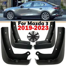 Set Molded Mud Flaps For Mazda 3 Mazda3 BP 4dr Sedan Saloon 2019 2020 2021 2022 2023 Splash Guards Mudguards Fender Front Rear