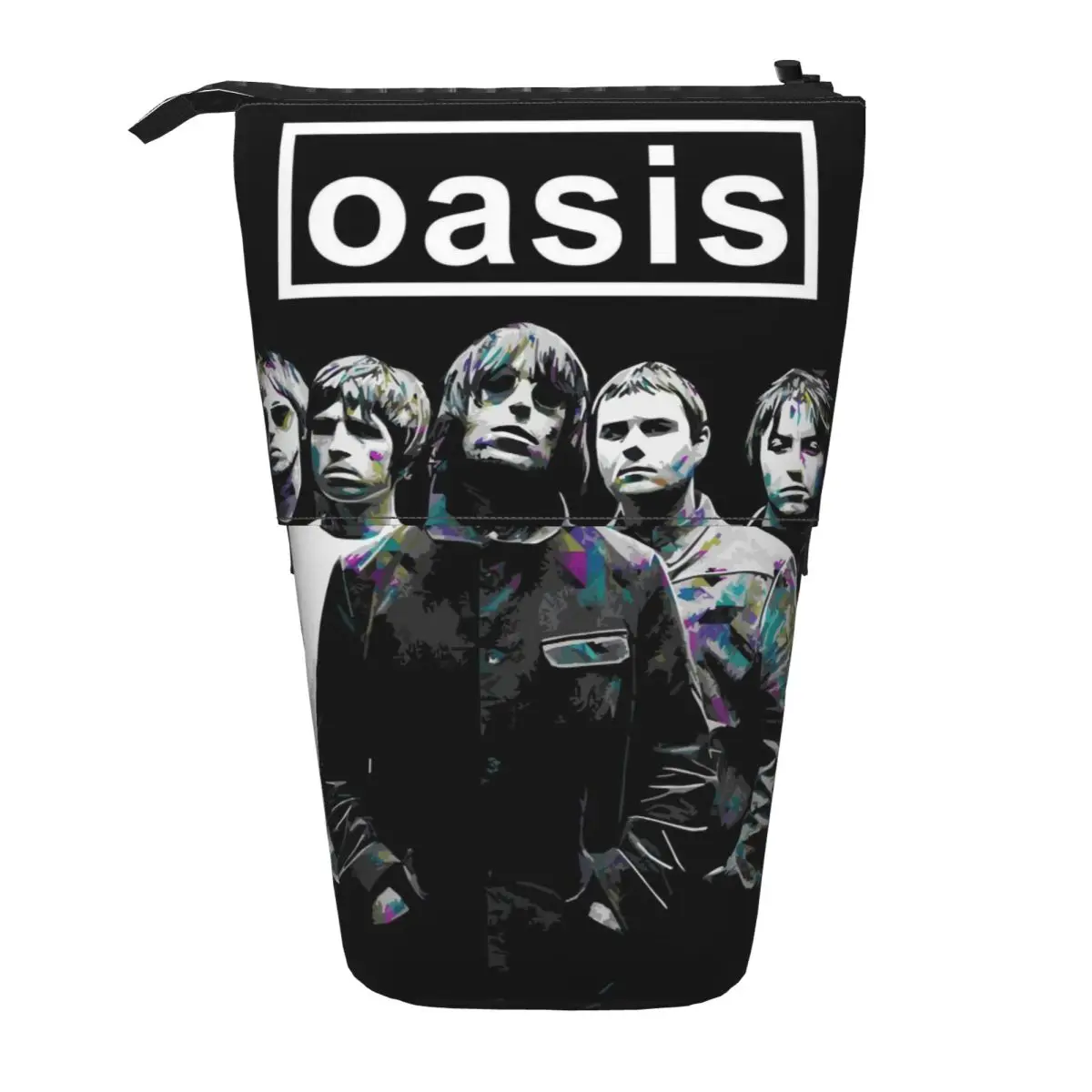 مخصص الكورية الرجعية O-Oasises مقلمة للبنين بنات البريطانية روك المشارك سعة كبيرة القلم حقيبة صندوق القرطاسية #1