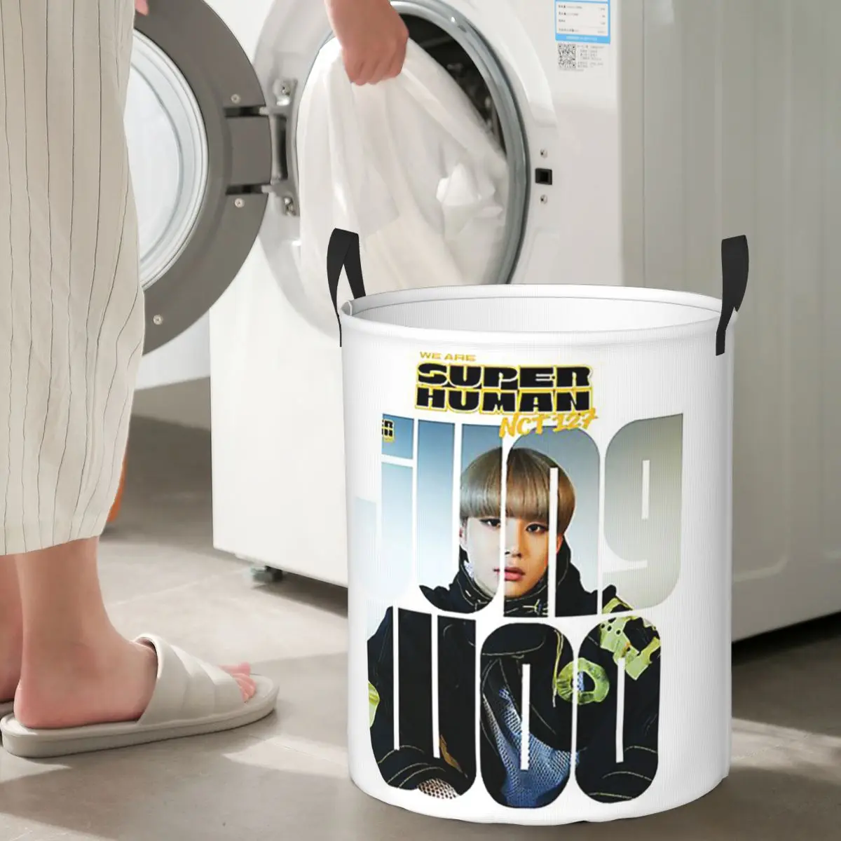 NCT 127 Jungwoo Superhuman Складные корзины для белья Корзина для хранения грязной одежды и игрушек Большая водонепроницаемая корзина