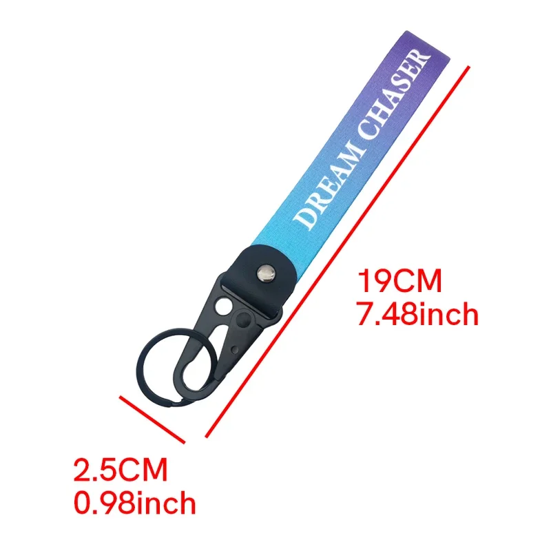 Newest Car keychain JDM racing nylon key tags strap ring Moto key-holder eagle beak keyring car modification culture motorcycle