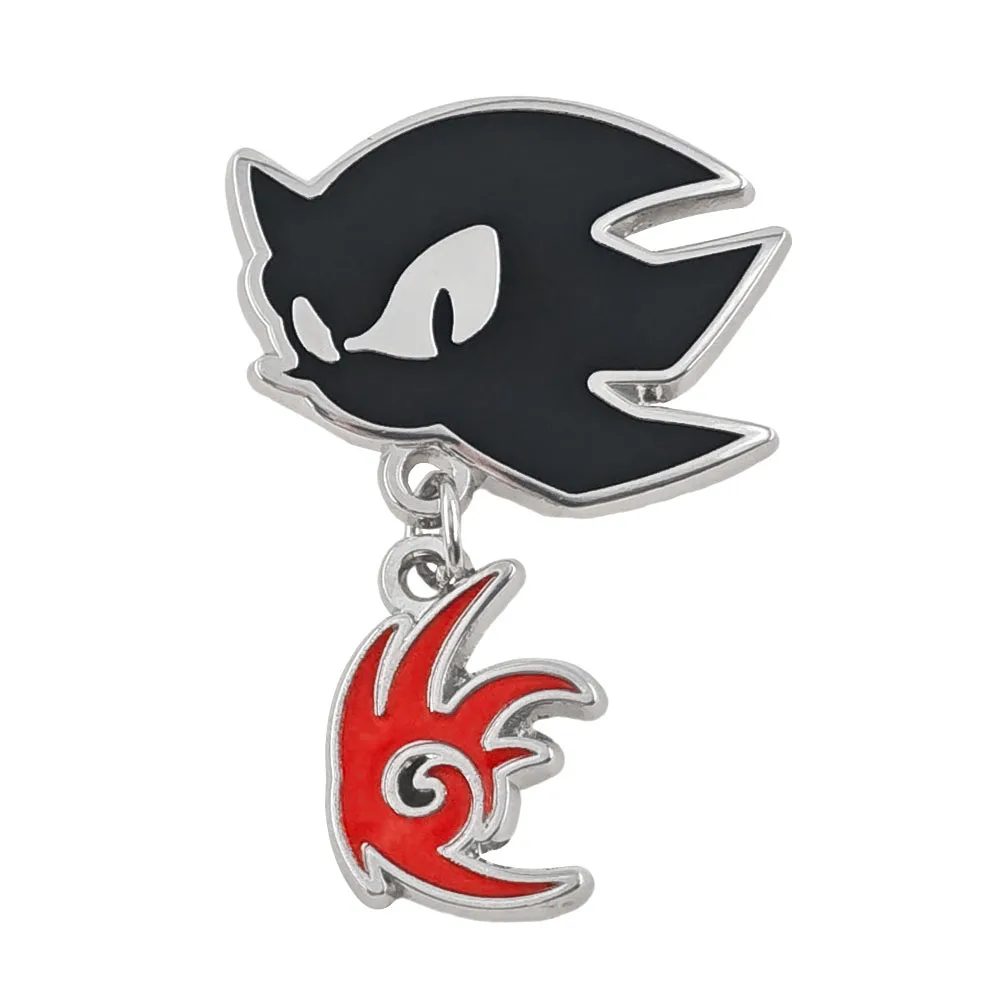 Classic Anime Character Brooch Cartoon Game Periphery Metal Badge Creative Silhouette Pattern Enamel Pin Backpack Decoration Gif