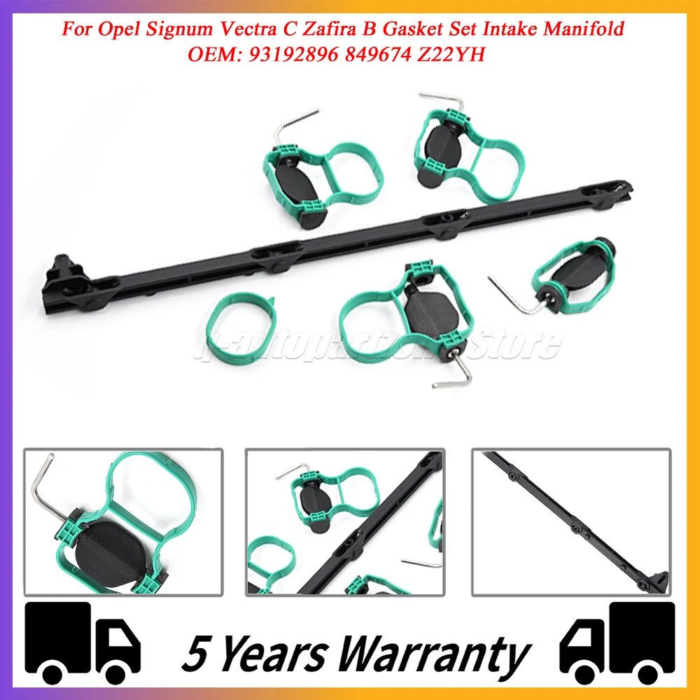 New For Opel Signum Vectra C Zafira B Gasket Set Intake Manifold With Swirl Flaps 93192896 849674 Z22YH