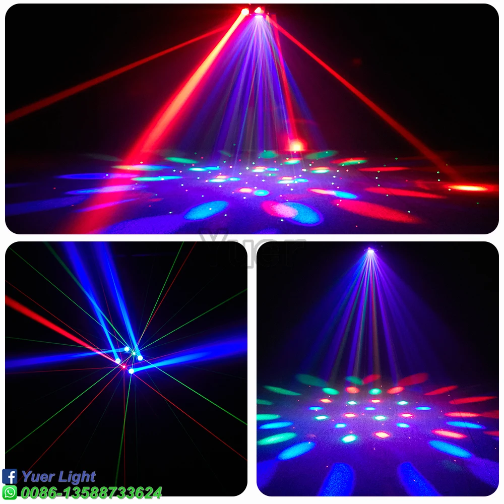 Imagem -06 - Yuer-inteligente Movendo Cabeça Feixe de Luz Rgb Starry Sky Laser Projetor Disco Giratório Ilimitado Ouro Strobe Light Cabeças Novo