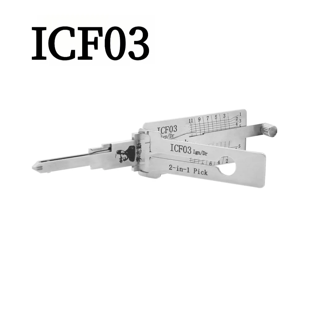 LISHI ICF03 2in1 Decoder Lock Pick Tool For Ford Escape Mazda Tribute Auto Door Ignition Locksmith Repair Hand Tools