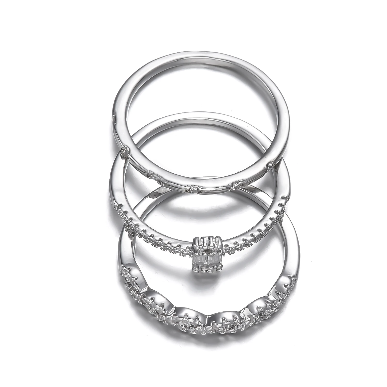 Zuckerwürfel-Design Kubischer Zirkonia Kupfer Geschlossener Ring für Frauen Quadratischer Minimalistischer Glitzernder Stapelbarer Feiner Fingerschmuck – Detail 7