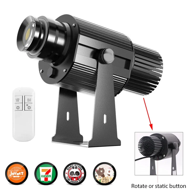 Custom HD Gobo Advertising Logo Light Outdoor 15W-90W Rotating Waterproof IP67 Mountable LED Gobo Projector