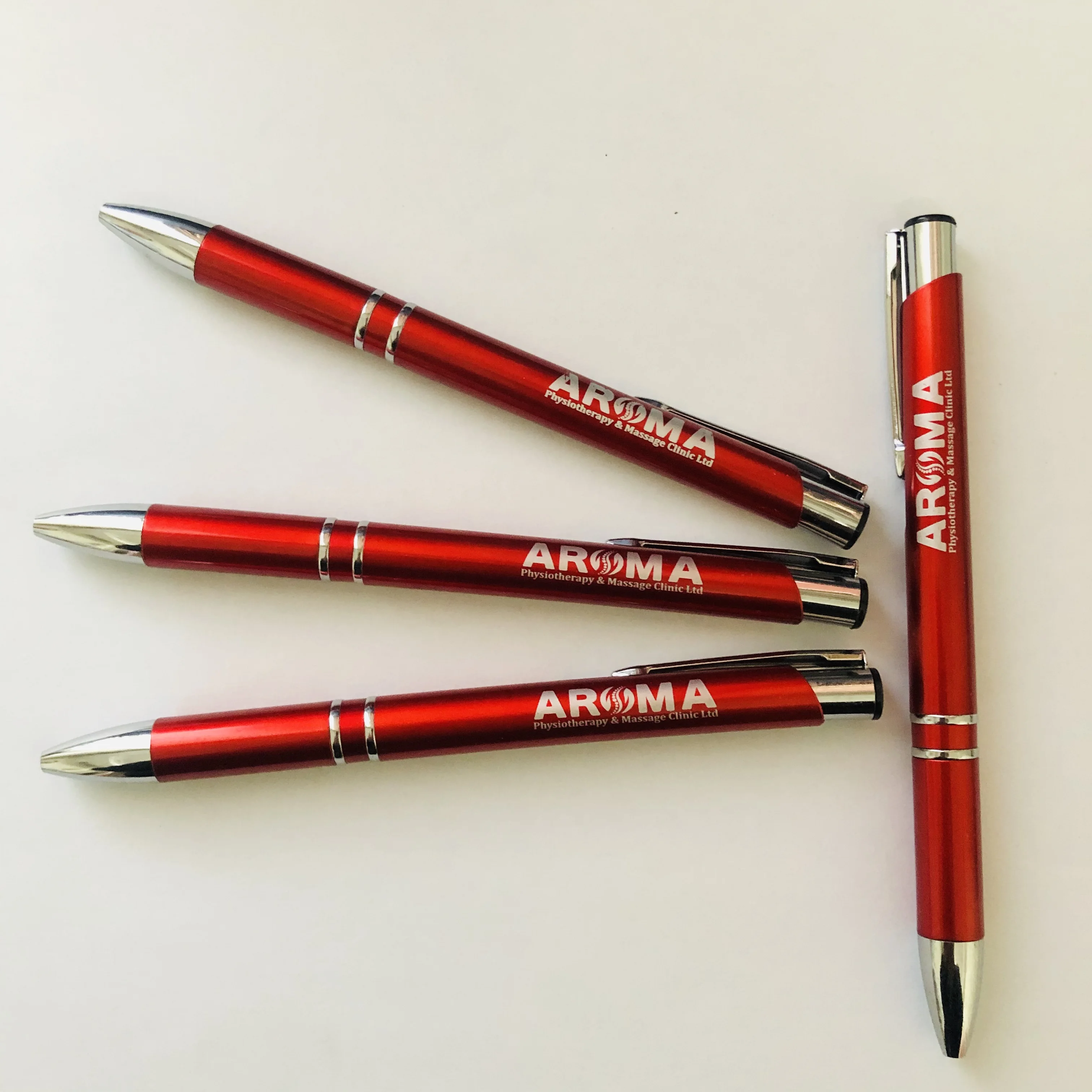 Personalized With Logo Print Advertising Promotional red Pen with Custom logo Plastic Custom logo Ballpoint Pen