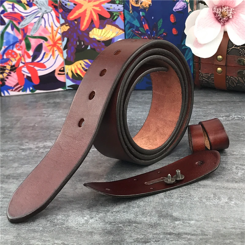 3,8 cm Top Geauine Ledergürtel ohne Schnalle Mann Gürtel Ceinture Homme Herren Ledergürtel ohne Schnallen für Männer 105-125cm sp05 – Detail 7