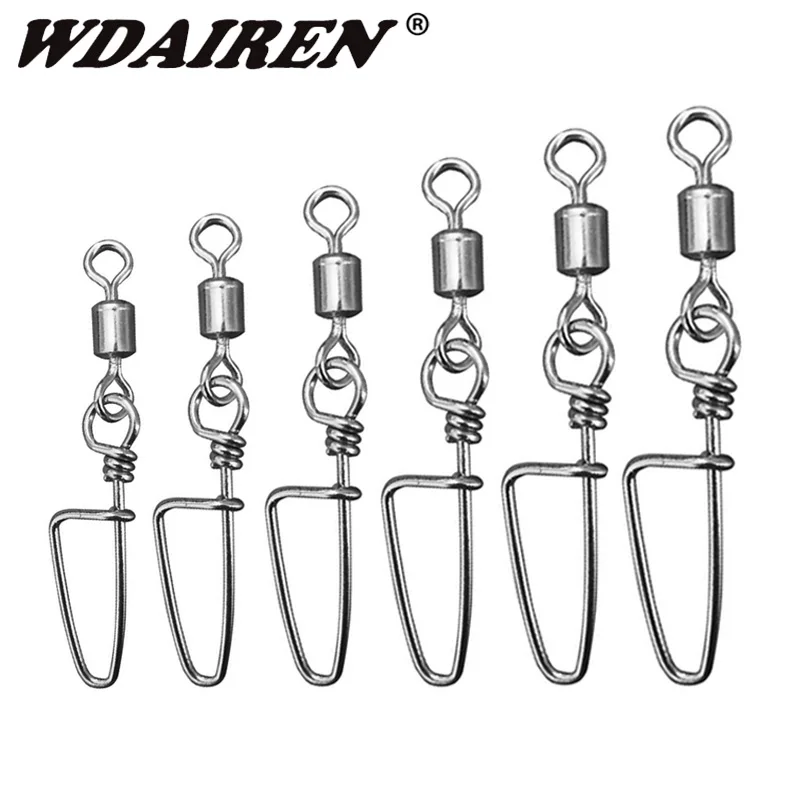 Broche giratorio acerado con rodamiento para anzuelo y señuelo - imagen 2