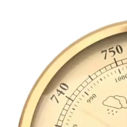 130mm Gold Metal 3 In Barometer Thermometer Hygrometer For Indoor Outdoor Temperature Humidity Pressure Measurement Tool