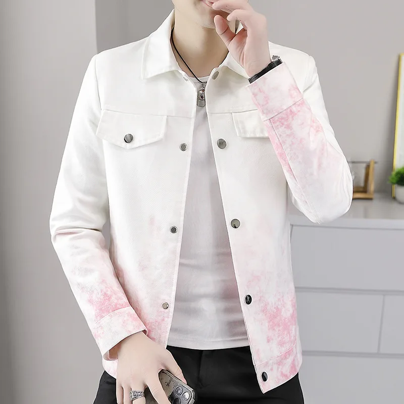 

High Quali Denim Jaet for Boys Spring Autumn New Sle College Faionable Cotton Blend Fabric Long Sve Commute Sle