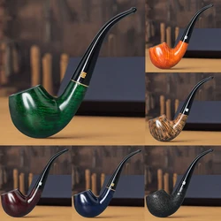 brair  wood tobacco pipe Classic curved handle pipe Hand-carved design Rainbow series pipe 9mm pipe channel Solid wood pipe gift