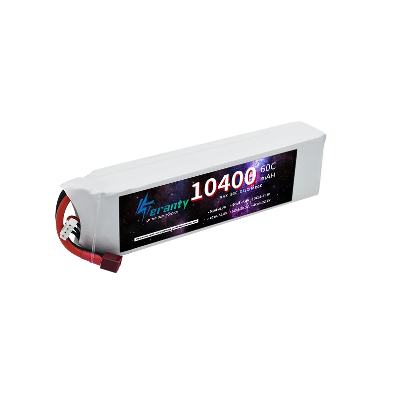 TERANTY-Batterie Litio Polimérica 3S, 11.1V, 10400mAh, Lipo, 60C, Voiture RC, Drone, Carreras, Hobby, Recargable, Quadrotor,