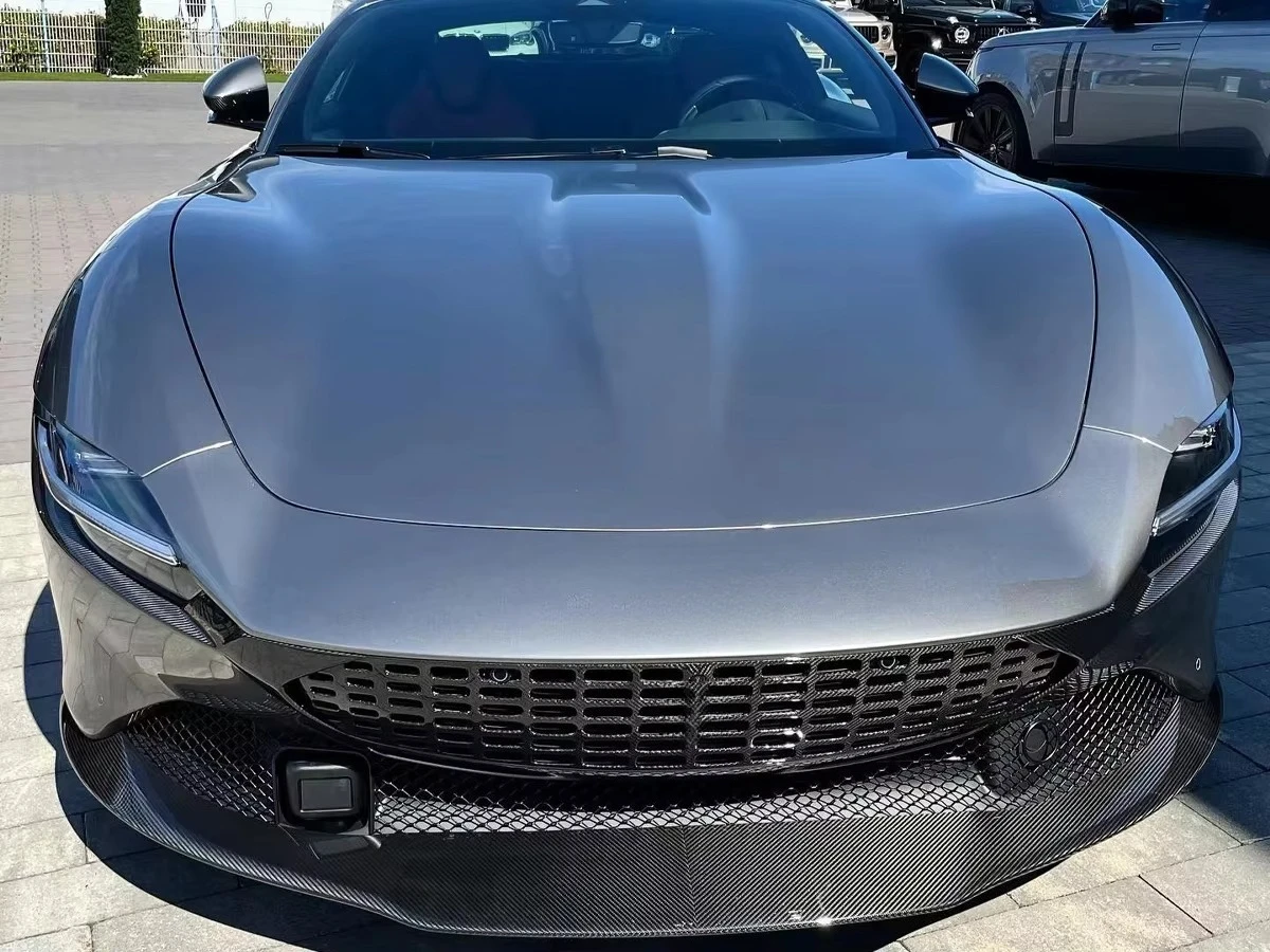 ‘Ferrari Roma Automotive Accessories N Style Front Spoiler Dry Carbon Fiber Front Bumper Auto Parts Front Lip forFerrari Roma