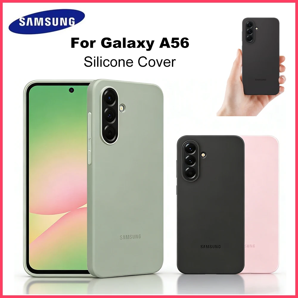 

Original New Silicone Case for Samsung Galaxy A56 5G Silicone Case High Quality Soft Silicone Cover EF-PA566CBEGWW