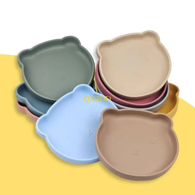 

QX2D Portable Baby Plate High & Low Temperature Withstand Cartoon Baby Plates