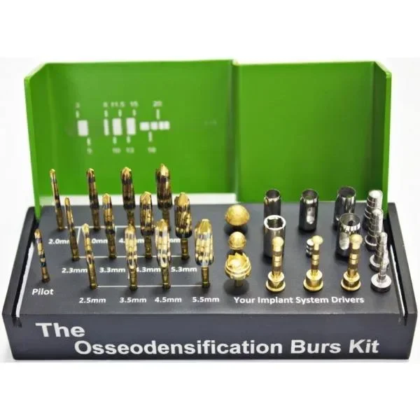 

24 Pieces set Dentals Osseodensification Bur Drills Denta Implants Green Kit Surgicals/Oral Therapy Equipments & Accessories