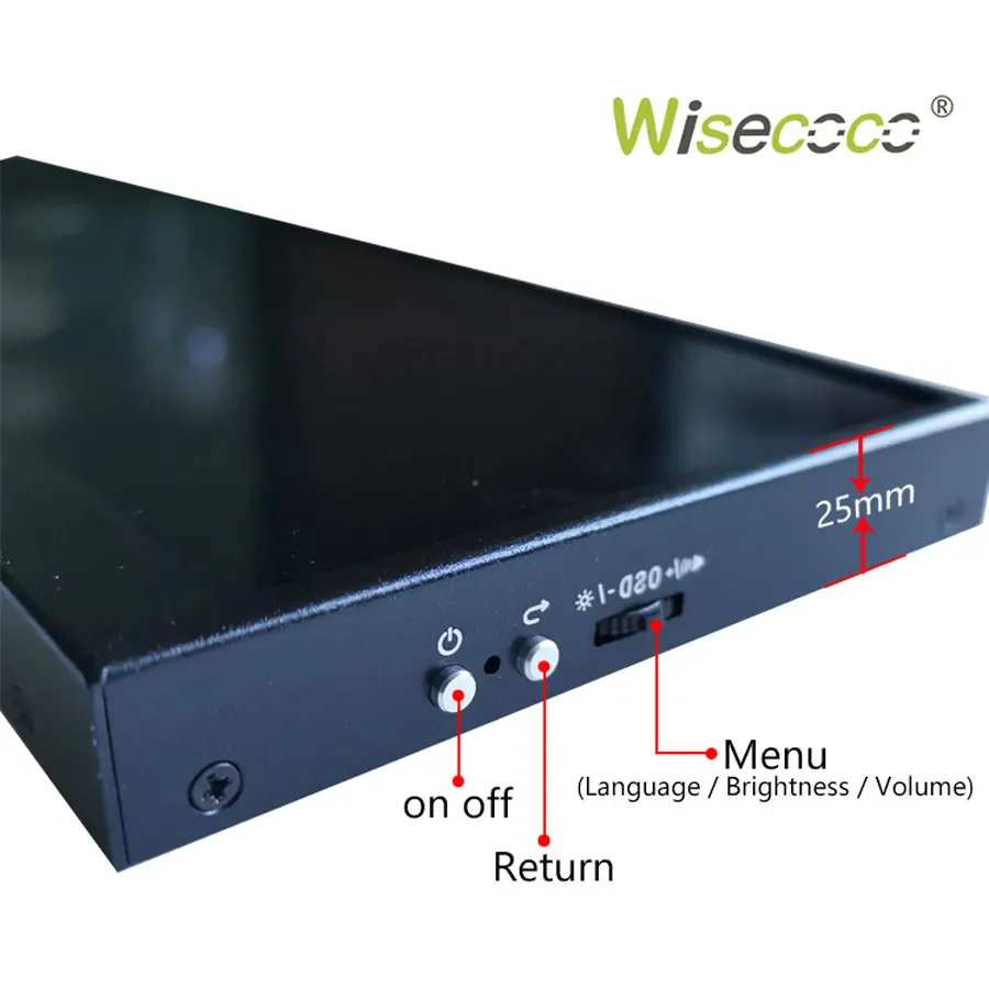 Wisecoco 12.6 Inch Ultra Wide PC Monitor CPU GPU SSD Temperature Monitoring AIDA64 Sub Display for Windows Linux Raspberry Pi