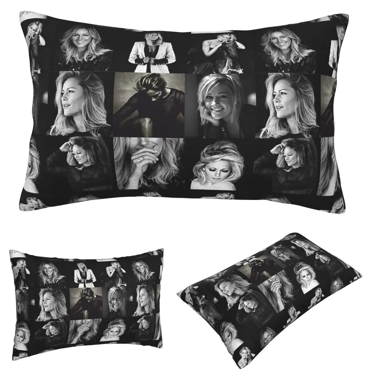 Helene Fischer Collage-funda de almohada rectangular, funda de cojín decorativa para dormitorio, cama, almohada cómoda para el hogar