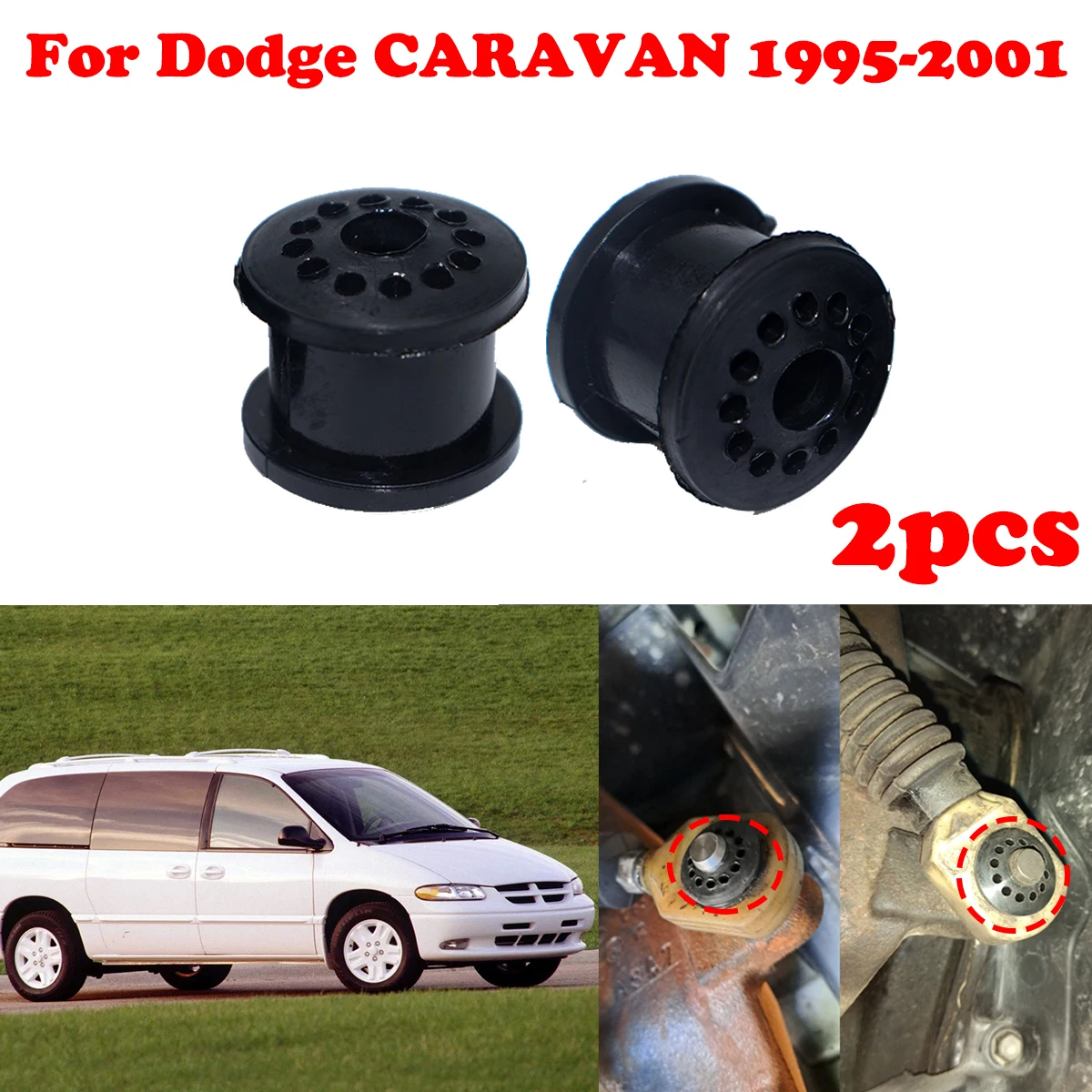 2pc For Dodge CARAVAN Gearbox Cable Linkage Rubber Bushing MT Shift Lever Assembly Repair  Replacement Parts 1995 1996 1997-2001
