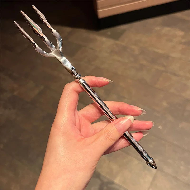 

Stainless Steel Tableware Dinner Fork Long Handle Fruit Salad Fork Cake Dessert Fork For Restaurant Home School