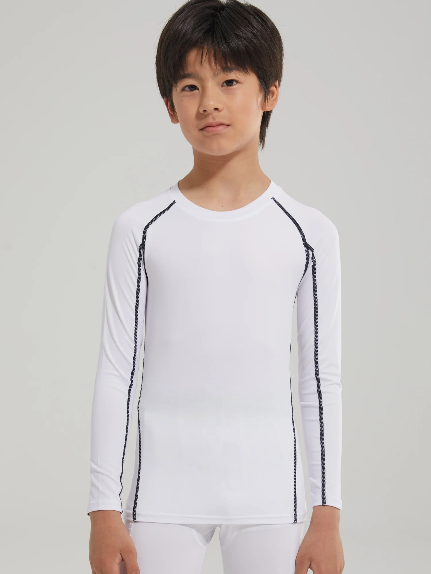 Camicie a compressione a maniche lunghe da ragazzo per giovani Canottiere da baseball atletiche ad asciugatura rapida T-shirt con strato base per sport da calcio