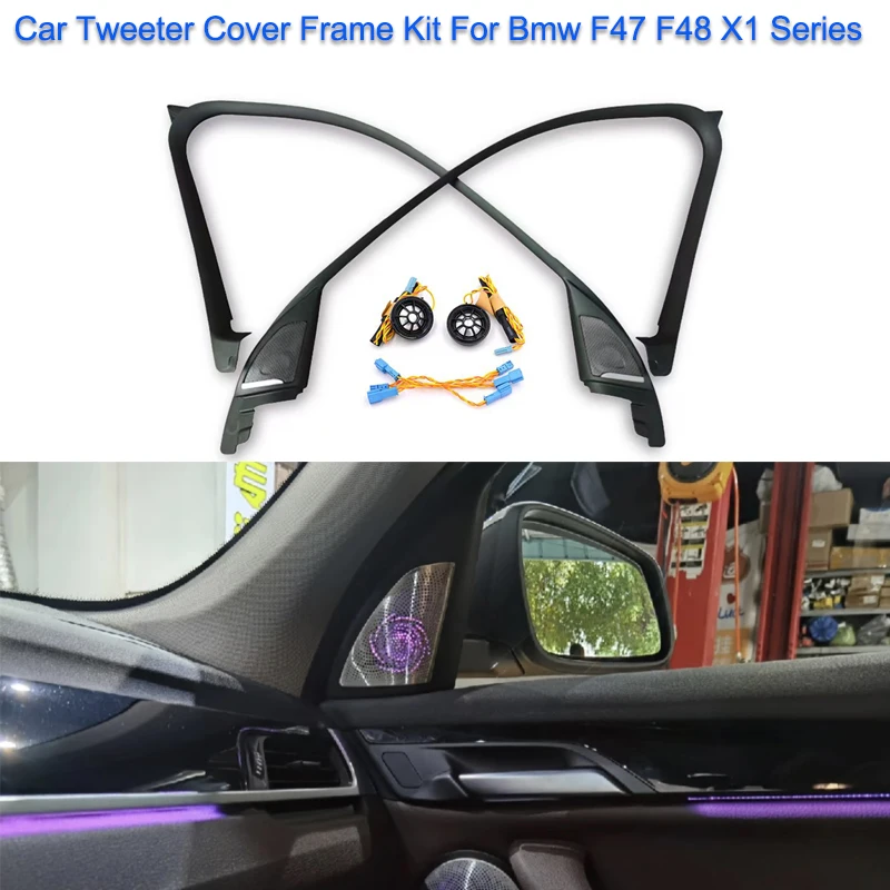 Midrange Speaker Cover Luminous Ambient Light For BMW X1 F48 F49 2016-2022 Auto Interior Speaker Tweeters  Lamp Horn Lighting