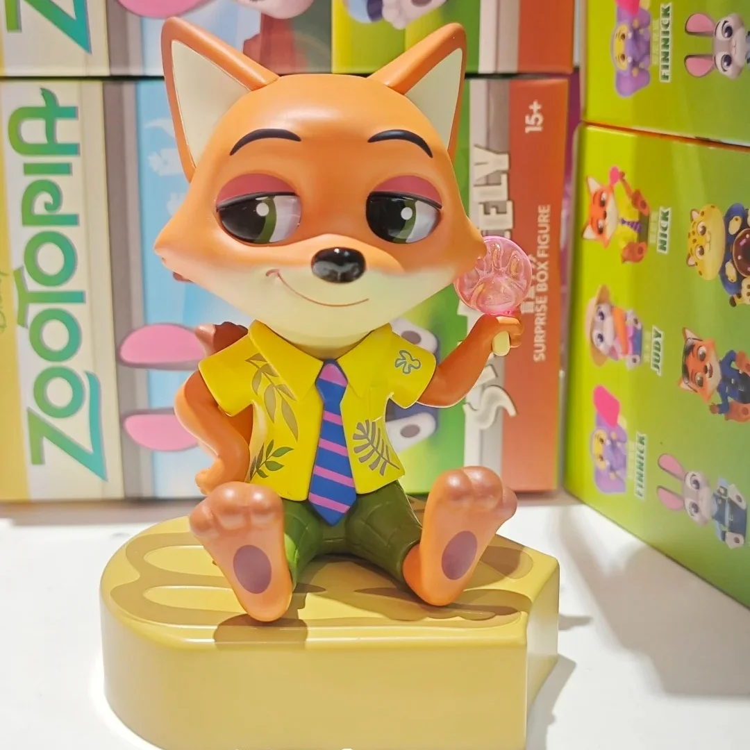 Miniso Kawaii Animation Cartoon Disney Zootopia Series Obediently Sitting Blind Box Doll Kawaii Trendy Desktop Decor Collection