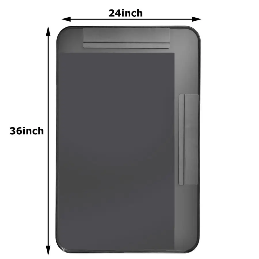 Inch Black Bathroom Mirror Modern Black Rectangle Mirror for Wall with Rounded Corners, Bathroom Mirrors for Vanity, Aluminum Al