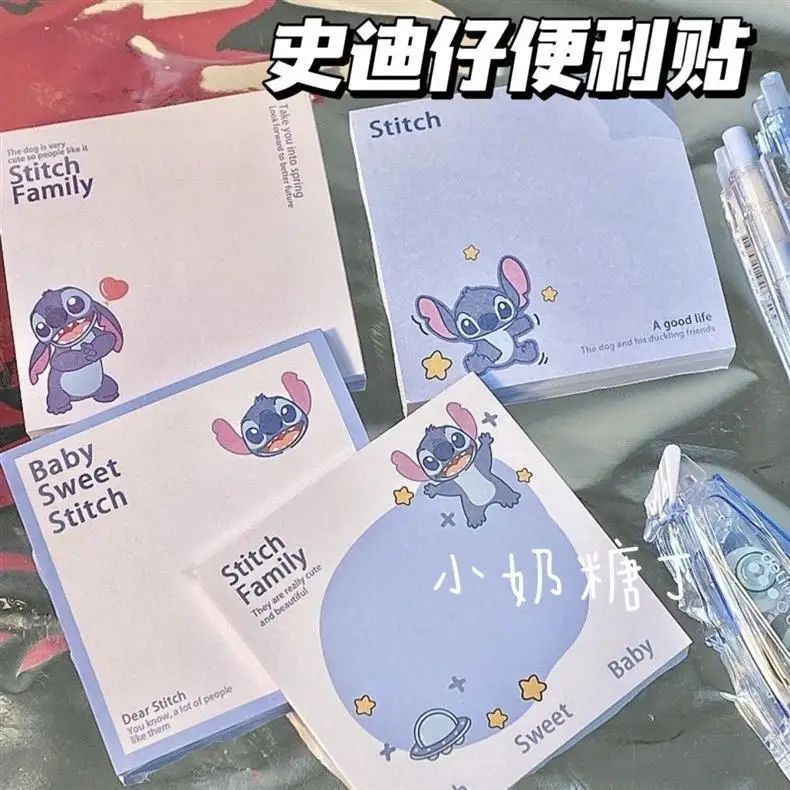 

Anime Disney Stitch Note Paper Cartoon Cute Stitch Message Paper Notepad Student Stationery Kids Toys Boy Girls Note Paper Gift