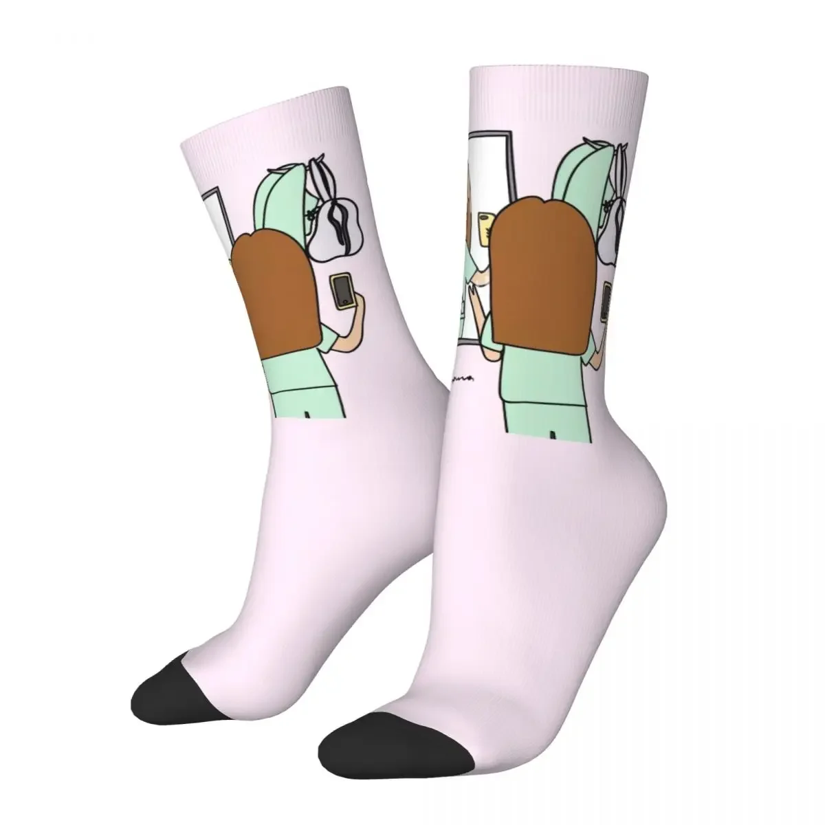 

Winter Warm Colorful Men's Women's Enfermera En Apuros Nurse Medical Doctor Socks Breathable Basketball Socks