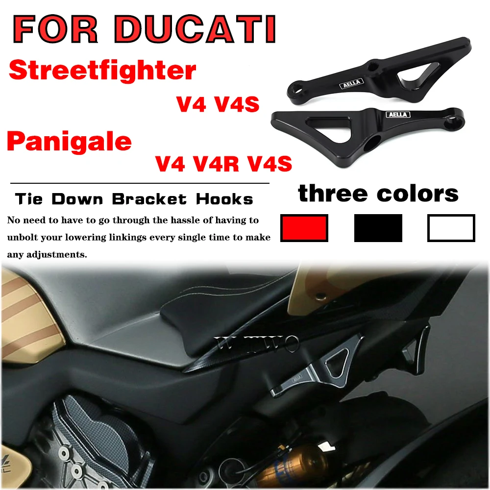 

For Ducati Panigale V4 V4S Streetfighter V4 V4S Rear Pedal Trailer Mount Motorcycle Tie Down Bracket Hooks Strap Hooks Traction