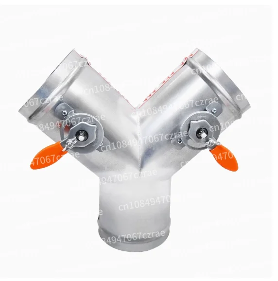 

Air volume control valve Silicone sealing valve, galvanized Y-type manual three-way valve, fresh air system ventilation valve