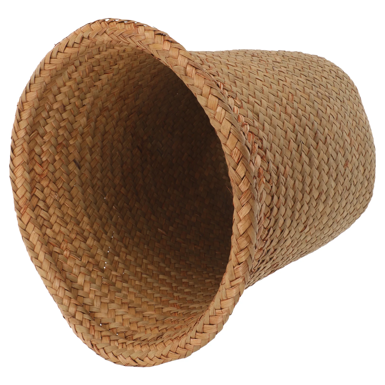 

Woven Flower Basket Natural Round Rustic Planter Perfect Storage Organizer for Plants Makeup Lotions Cooking Tools Indoor