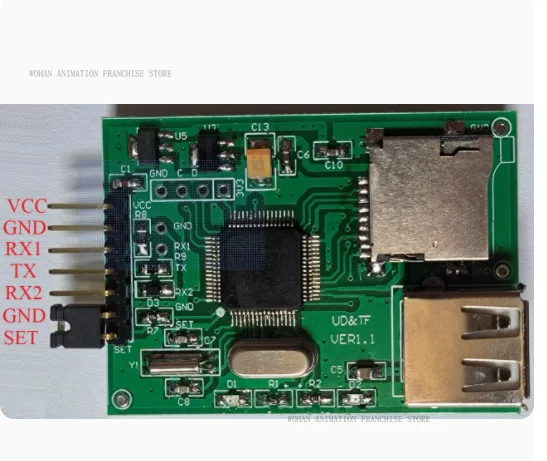 

Serial data recorder, USB flash drive, TF card, serial storage module with clock, microcontroller for reading and writing