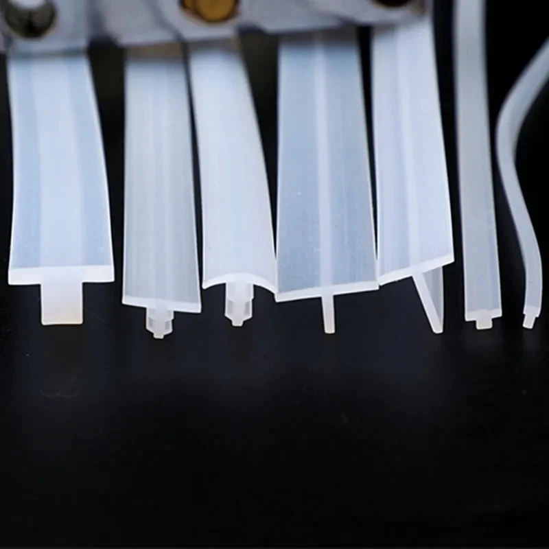 Custom Gap Cover T-Shaped Silicone Seal Strips – Durable Sealing for Doors, Windows, Vehicles, and Appliances, Translucent