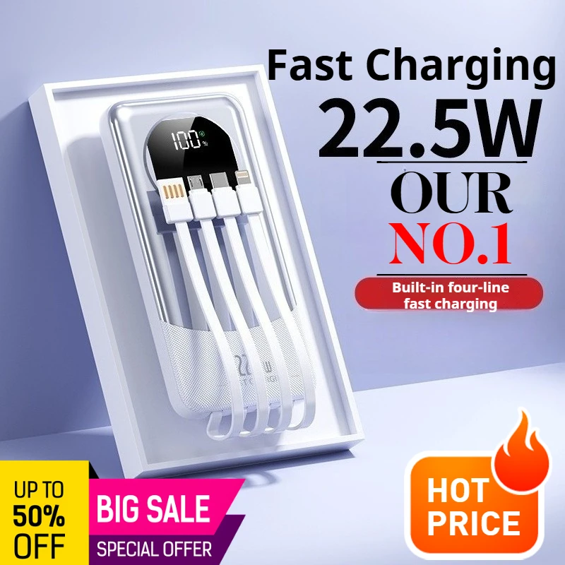 

20000mAh 22.5W built-in fast charging power supply, lightweight, suitable for most mobile phone models