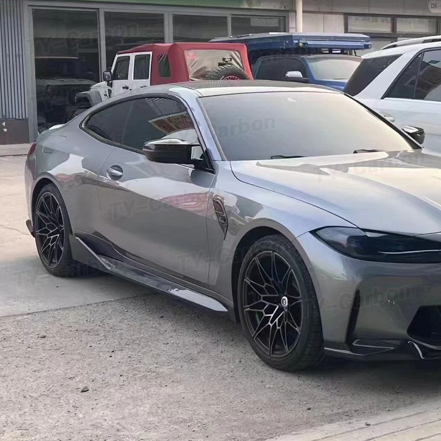 Dry Carbon Side Rock Sill Insert Trim Für BMW M3 G80 M4 G82 G83 Auto Racing Stoßstange Diffusor 2021-2024 MPerformance Bodyki