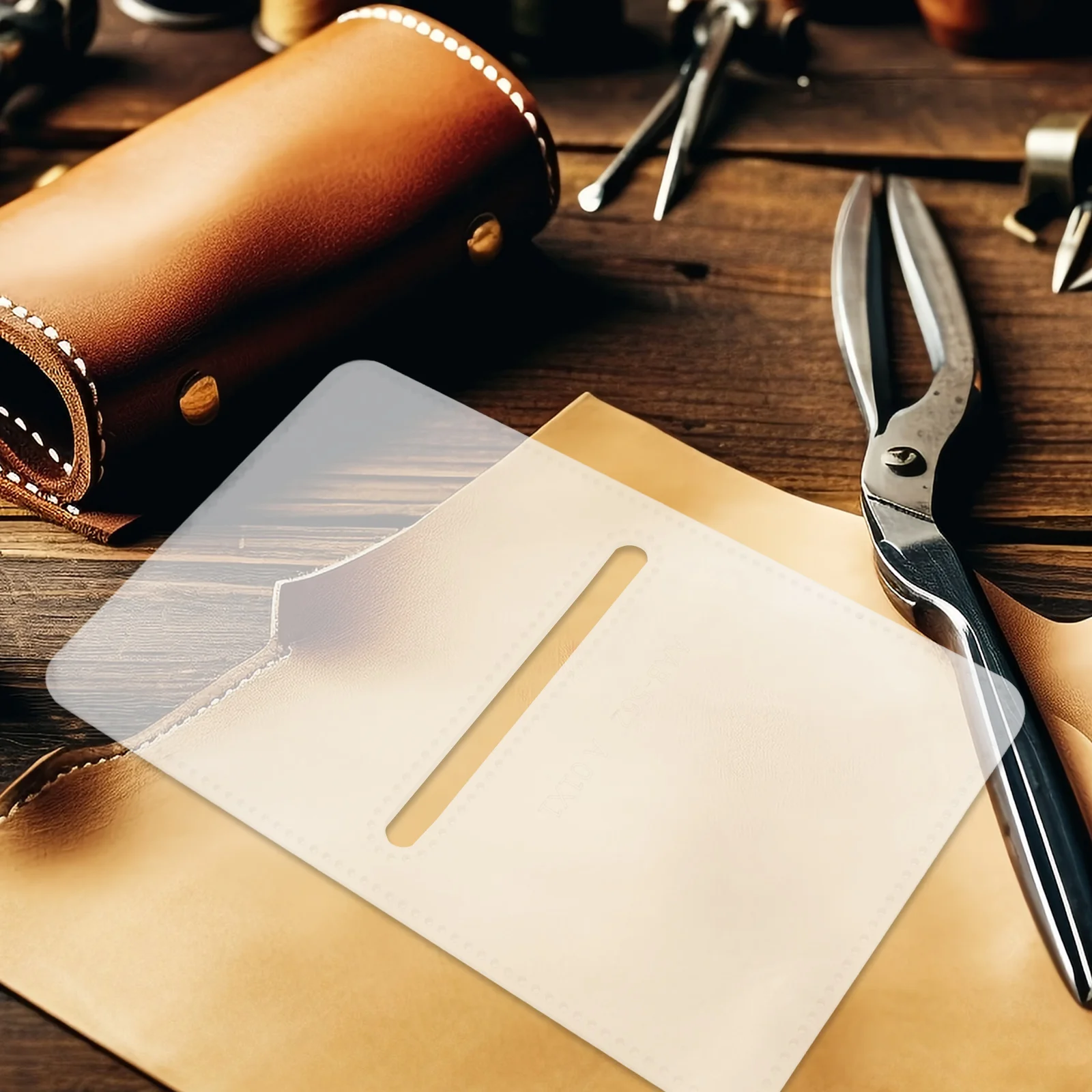 

Card Holder Template Acrylic Durable Stencil DIY Crafting Passport Holder Patterns Craft Accessories