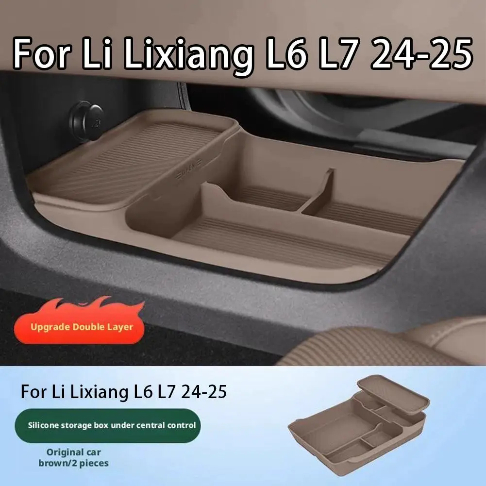 

Для LIxiang L7 L6 двухслойный ящик для хранения под консолью автомобильный ящик центральные аксессуары против царапин противоскользящий интерьер Sto W8H3