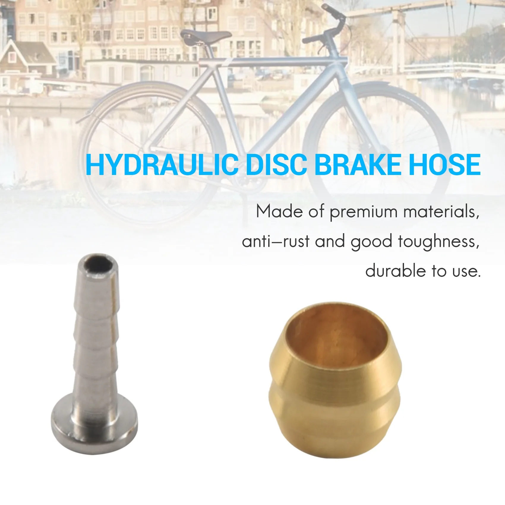 A03v 10 conjuntos de mangueira de freio a disco hidráulico mtb mountain bike bicicleta conector de azeitona inserção para shimano bh90 peça de reposição