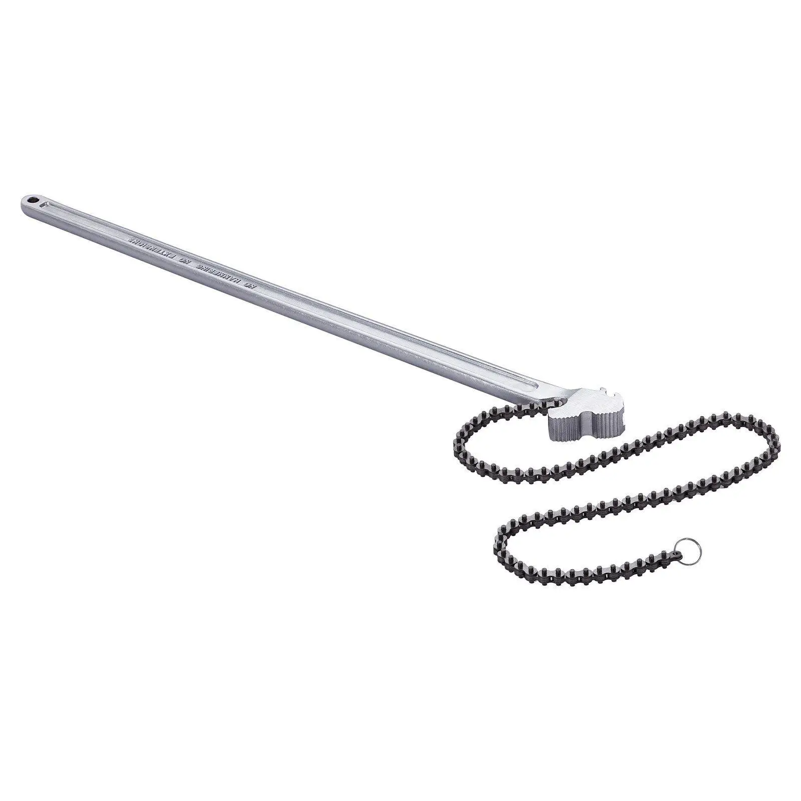 

48in Heavy Duty Chain Pipe Wrench 13.4in Cap CRV Forged Jaw Reversible Action with Balanced H-Handle
